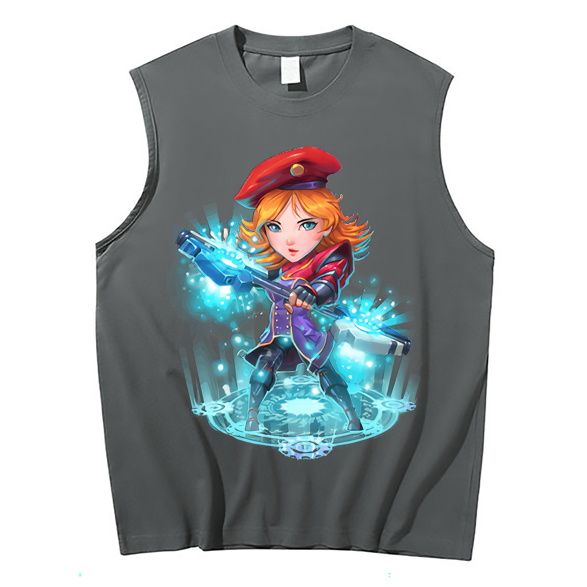 （画像用） リーグ・オブ・レジェンド League of Legends LOL コットン100％タンクトップ（フロントプリント）